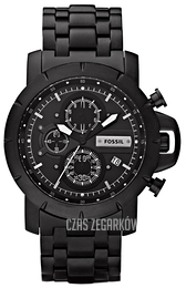 Fossil Jake Czarny/Stal Ø51 mm JR1266