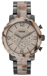 Fossil Natalie Beżowy/Stal Ø40 mm JR1383