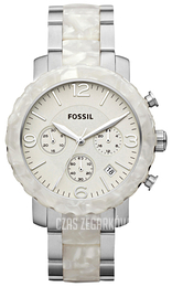 Fossil Natalie Beżowy/Stal Ø40 mm JR1420
