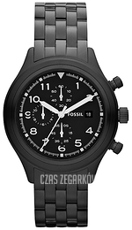 Fossil Chronograph Czarny/Stal Ø43 mm JR1439