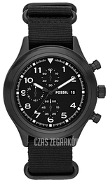 Fossil Czarny/Tkanina Ø43 mm JR1454