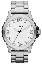 Fossil Biały/Stal Ø45 mm JR1456