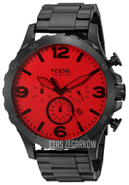 Fossil Nate Czerwony/Stal Ø49.7 mm JR1525