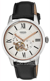Fossil Mechanical Srebrny/Skóra Ø44 mm ME3104