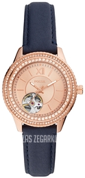 Fossil Stella Różowe złoto/Skóra Ø34 mm ME3212