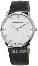 Frederique Constant Slimline Biały/Skóra Ø38.4 mm FC-200RS5S36