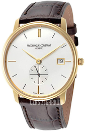 Frederique Constant Slimline Srebrny/Skóra Ø37 mm FC-245V4S5