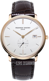 Frederique Constant Slimline Biały/Skóra Ø39 mm FC-245V5S4