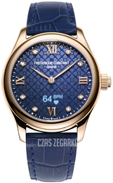 Frederique Constant Vitality Niebieski/Skóra Ø36 mm FC-286ND3B4