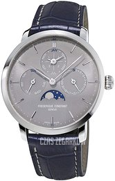 Frederique Constant Slimline Szary/Skóra Ø42 mm FC-775G4S6