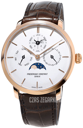Frederique Constant Slimline Srebrny/Skóra Ø42 mm FC-775V4S9