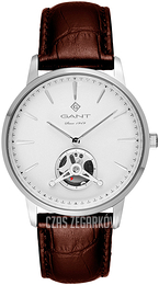 Gant Hempstead Srebrny/Skóra Ø43 mm G153002