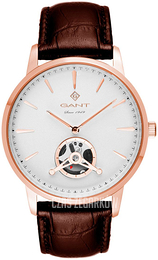 Gant Hempstead Srebrny/Skóra Ø43 mm G153004