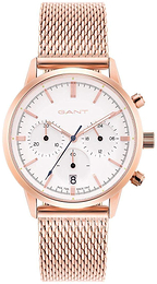 Gant Biały/Stal w kolorze różowego złota Ø38 mm GTAD08200499I