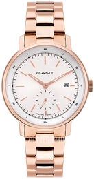 Gant Biały/Stal w kolorze różowego złota Ø42 mm GTAD08400299I