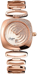 Glashütte Original Lady Pavonina Biały/18 karatowe różowe złoto 31x31 mm 03-01-03-15-11