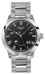 Glashütte Original Senator Czarny/Stal Ø42 mm 100-02-25-12-14