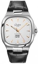 Glashütte Original Senator Seventies Srebrny/Skóra 40x40 mm 39-47-11-12-04