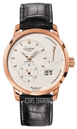 Glashütte Original Pano Reverse Srebrny/Skóra Ø40 mm 65-01-25-15-04