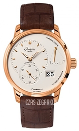 Glashütte Original Pano Reverse Srebrny/Skóra Ø40 mm 65-01-25-15-05