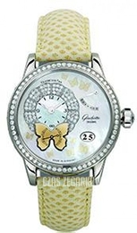 Glashütte Original Star Pretty Butterfly Biały/Skóra Ø39.4 mm 65-01-70-70-04