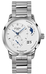 Glashütte Original Pano Panomatic Lunar Srebrny/Stal Ø40 mm 90-02-42-32-24