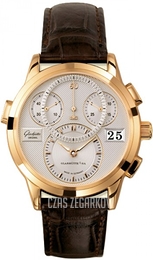 Glashütte Original Pano Panomatic Chrono Srebrny/Skóra Ø39.4 mm 95-01-01-01-04