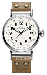 Glycine F104 Srebrny/Skóra Ø40 mm GL0128