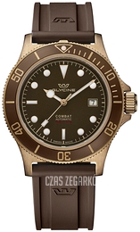 Glycine Combat Sub Brązowy/Guma Ø42 mm GL0324