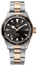 Glycine Combat Sub Czarny/Stal w kolorze różowego złota Ø36 mm GL0339
