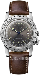 Glycine Airman Szary/Skóra Ø40 mm GL0412