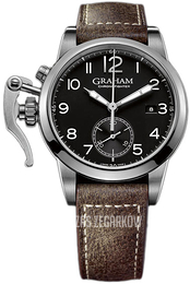Graham Chronofighter Czarny/Skóra Ø42 mm 2CXAS.B01A