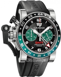 Graham Chronofighter Oversize Czarny/Guma Ø47 mm 2OVGS.B12A