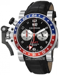 Graham Chronofighter Oversize Czarny/Skóra Ø47 mm 2OVHS.B39A
