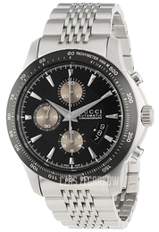 Gucci 126 XL Czarny/Stal Ø44 mm YA126214