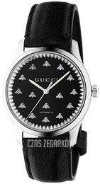 Gucci G-Timeless Czarny/Skóra Ø42 mm YA126286