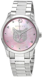 Gucci G-Timeless Różowy/Stal Ø38 mm YA1264166