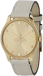 Gucci G-Timeless Żółte złoto/Skóra Ø36 mm YA1264180