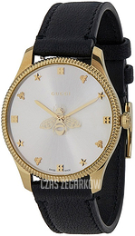 Gucci G-Timeless Srebrny/Skóra Ø36 mm YA1264181