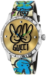Gucci G-Timeless Zloty/Skóra Ø38 mm YA1264203