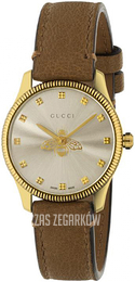 Gucci G-Timeless Srebrny/Skóra Ø29 mm YA1265022