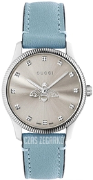 Gucci G-Timeless Srebrny/Skóra Ø29 mm YA1265039
