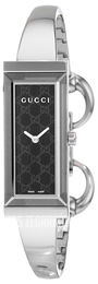 Gucci 127 SM Czarny/Stal 34x14 mm YA127512