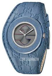 Gucci 129 MD Szary/Skóra Ø35 mm YA129427