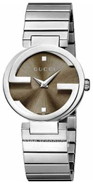Gucci Interlocking Brązowy/Stal Ø29 mm YA133506