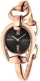 Gucci Horsebit Czarny/Stal w kolorze różowego złota Ø28 mm YA139507