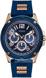Guess Niebieski/Stal w kolorze różowego złota Ø46 mm GW0051G3