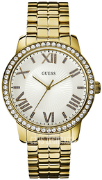 Guess Trend Biały/Stal w odcieniu złota Ø42 mm GW0329L2