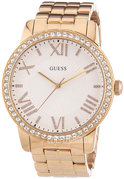 Guess Trend Biały/Stal w kolorze różowego złota Ø42 mm GW0329L3