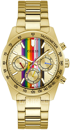 Guess Wielokolorowy/Stal w odcieniu złota Ø42 mm GW0434G1